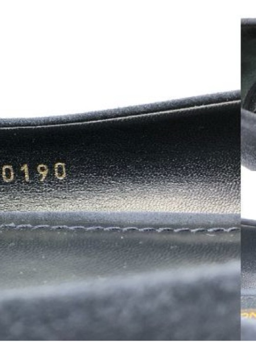 Louis Vuitton Navy Peep-Toe Bow Flats - Picture 8 of 10